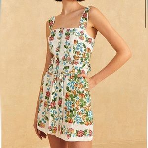 Farm rio white tropical romance romper